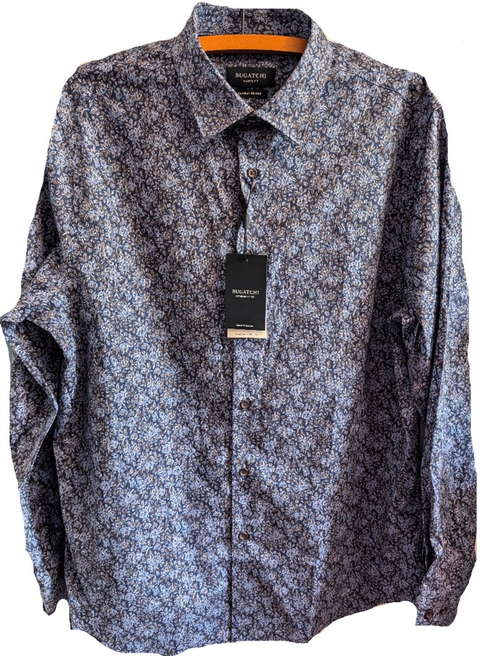 Bugatchi Floral Mens long sleeve drees shirt Large
